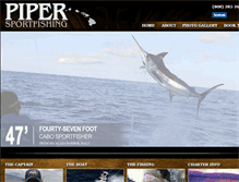 Tablet Screenshot of pipersportfishing.com